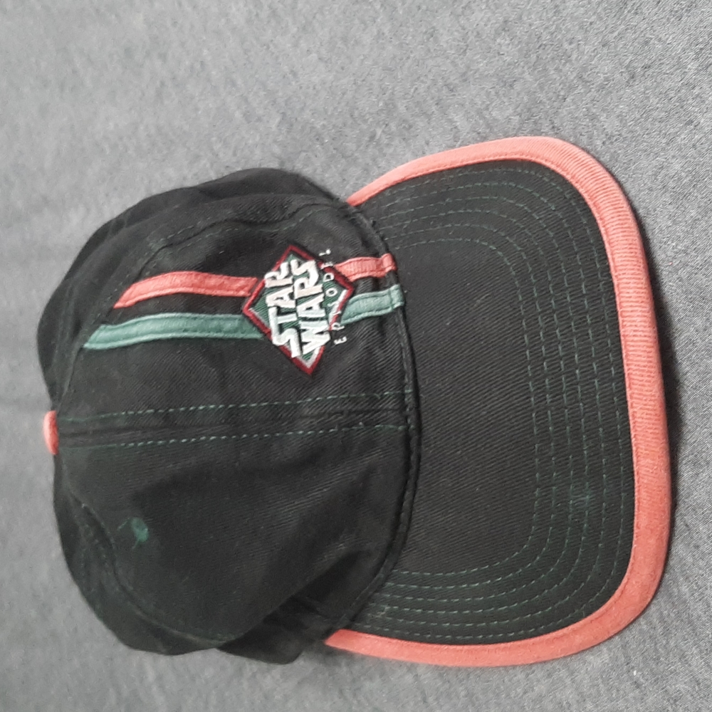 Vintage Star Wars Episode 1 Cap Strap back Black with stripes embroidered patch